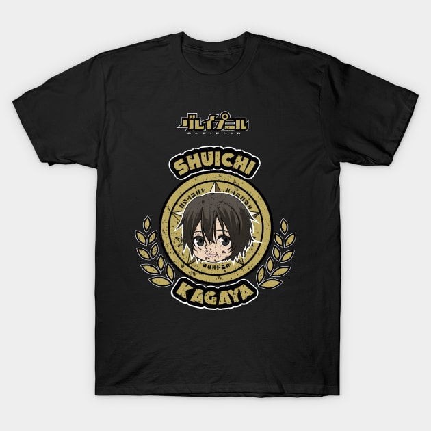 GLEIPNIR: SHUICHI KAGAYA CHIBI (BLACK) GRUNGE STYLE T-Shirt by FunGangStore